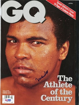 Muhammad Ali Signed GQ "The Athlete of the Century" Magazine
